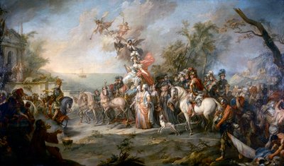 Alegoria zwycięstwa Katarzyny Wielkiej nad Turkami i Tatarami, 1772 autorstwa Stefano Torelli