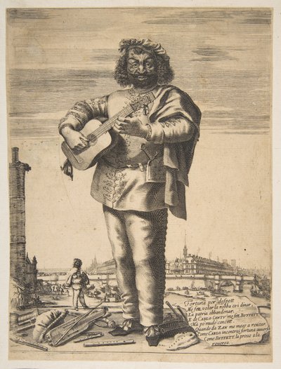 Carlo Cantu zwany Buffetto, 1646. Twórcy: Stefano della Bella, Jean Couvay. autorstwa Stefano della Bella, Jean Couvay
