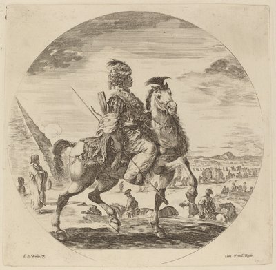 Czarny Jeździec. autorstwa Stefano della Bella