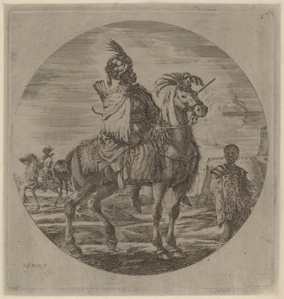 Czarny Jeździec. autorstwa Stefano della Bella