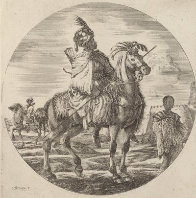 Czarny Jeździec. autorstwa Stefano della Bella