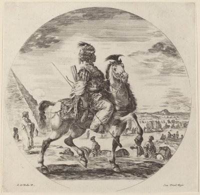 Czarny Jeździec. autorstwa Stefano della Bella