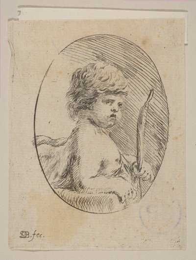 Mały Kupidyn z Łukiem, z „Różne figury i bazgroły” Diverses figures et gr..., ca. 1646. autorstwa Stefano della Bella