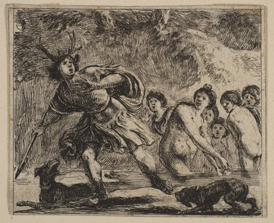 Acteon, z Game of Mythology Game of Mythology, 1644. autorstwa Stefano della Bella