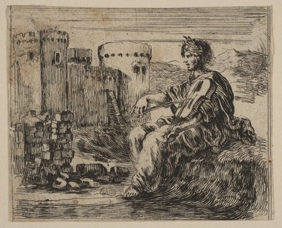 Amphion, z Game of Mythology Game of Mythology, 1644. autorstwa Stefano della Bella