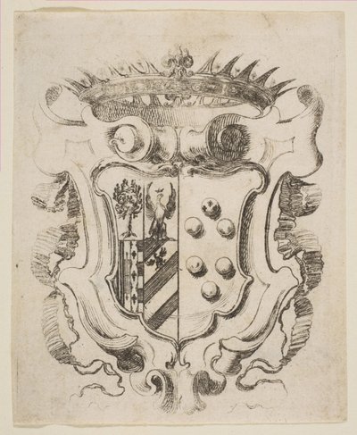 Ramiona Medyceuszy z Della Rovere, 1637. autorstwa Stefano della Bella
