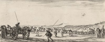 Inne Conduite de Cannons (akwaforta na papierze wykładanym) autorstwa Stefano della Bella