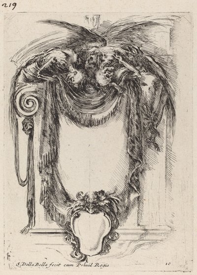 Kartusz zawieszony w zwłokach, 1647. autorstwa Stefano della Bella
