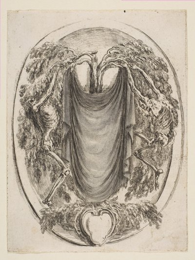 Kartusz ze szkieletami, 1647. autorstwa Stefano della Bella