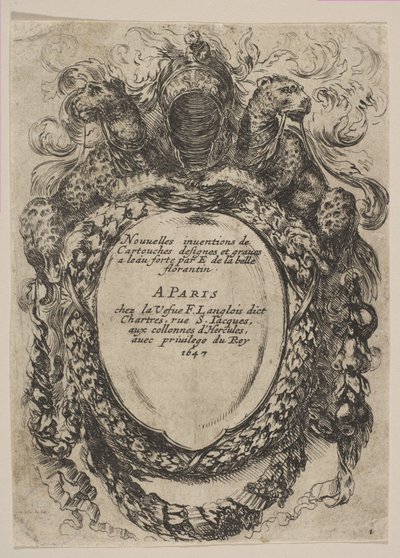 Wkład z tytułem: Nowe wynalazki wkładów, 1647. autorstwa Stefano della Bella
