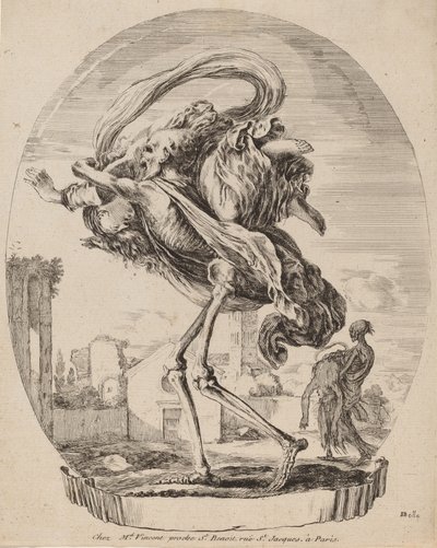 Śmierć niosąca kobietę, prawdopodobnie 1648. autorstwa Stefano della Bella