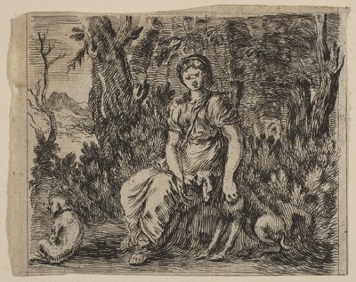 Diana, z Game of Mythology Game of Mythology, 1644. autorstwa Stefano della Bella