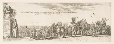 Wjazd Poselstwa Polskiego do Rzymu, 1633. autorstwa Stefano della Bella