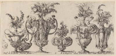 Fantastyczne Wazy, prawdopodobnie 1646. autorstwa Stefano della Bella