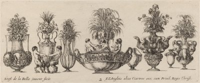 Fantastyczne wazy, prawdopodobnie 1646. autorstwa Stefano della Bella