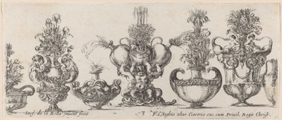 Fantastyczne wazy, prawdopodobnie 1646. autorstwa Stefano della Bella