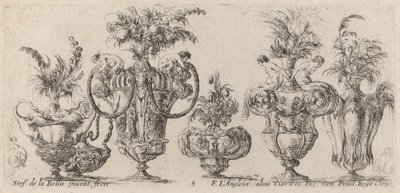 Fantastyczne wazy, prawdopodobnie 1646. autorstwa Stefano della Bella