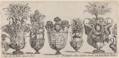 Fantastyczne Wazy, prawdopodobnie 1646. autorstwa Stefano della Bella