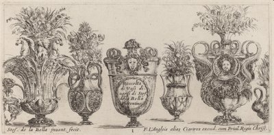 Fantastyczne wazy, prawdopodobnie 1646. autorstwa Stefano della Bella