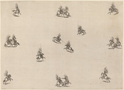 Walczący kawalerzyści, 1652. autorstwa Stefano della Bella