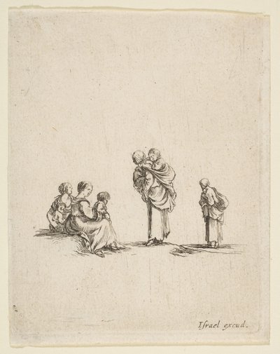 Cztery Żebraczki, ca. 1641. autorstwa Stefano della Bella
