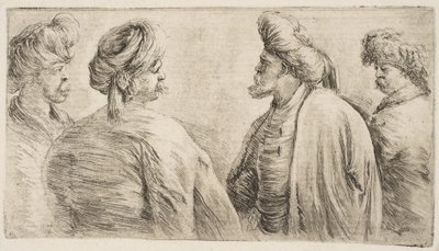 Czterech Turków, połowa długości, ca. 1662. autorstwa Stefano della Bella