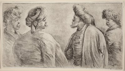 Czterech Turków w turbanach autorstwa Stefano della Bella