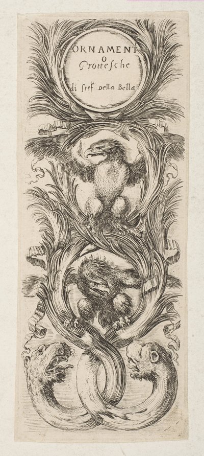 Frontyspis: Ornamenty lub groteski, ok. 1930 r. 1653. autorstwa Stefano della Bella