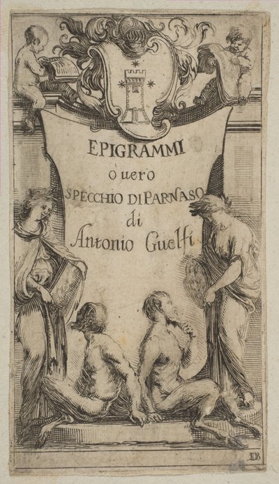 Frontyspis do Epigrammi de Guelfi, ca. 1636. autorstwa Stefano della Bella