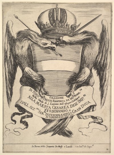 Frontyspis na pogrzeb cesarza Ferdynanda II Esequie dellimperadore Ferdinando..., 1637. autorstwa Stefano della Bella