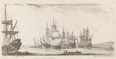Grupa statków, 1644. autorstwa Stefano della Bella