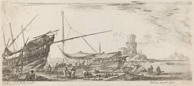 Widok na port, 1644. autorstwa Stefano della Bella