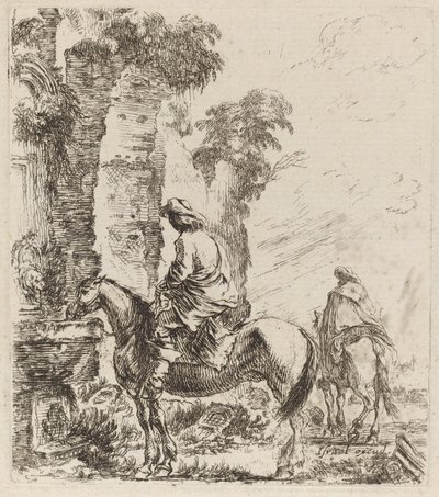 Krajobraz z jeźdźcami, 1646. autorstwa Stefano della Bella