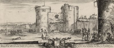Wejście do Twierdzy (akwaforta na papierze wykładanym) autorstwa Stefano della Bella