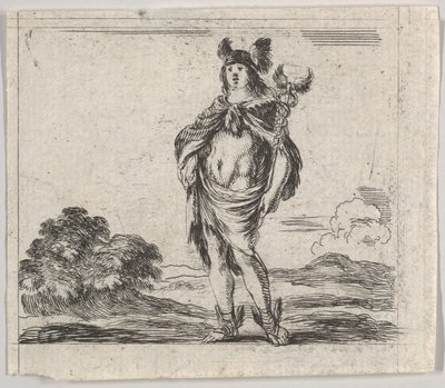 Merkury, z Game of Mythology Game of Mythology, 1644. autorstwa Stefano della Bella