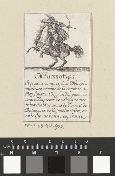 Karta do gry „Monomotapa”, ok. 1620-64 (akwaforta) autorstwa Stefano della Bella