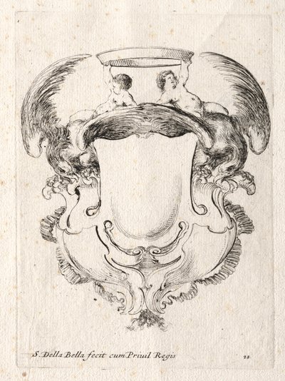 Nowy model kartusza, 1647. autorstwa Stefano della Bella