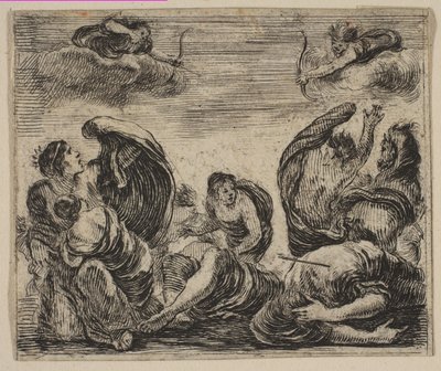 Niobe, z Game of Mythology Game of Mythology, 1644. autorstwa Stefano della Bella