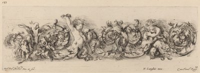 Fryz ozdobny z dziećmi i psami, prawdopodobnie 1648 r. autorstwa Stefano della Bella