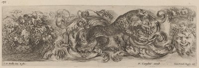 Fryz ozdobny z lampartem, prawdopodobnie 1648 r. autorstwa Stefano della Bella