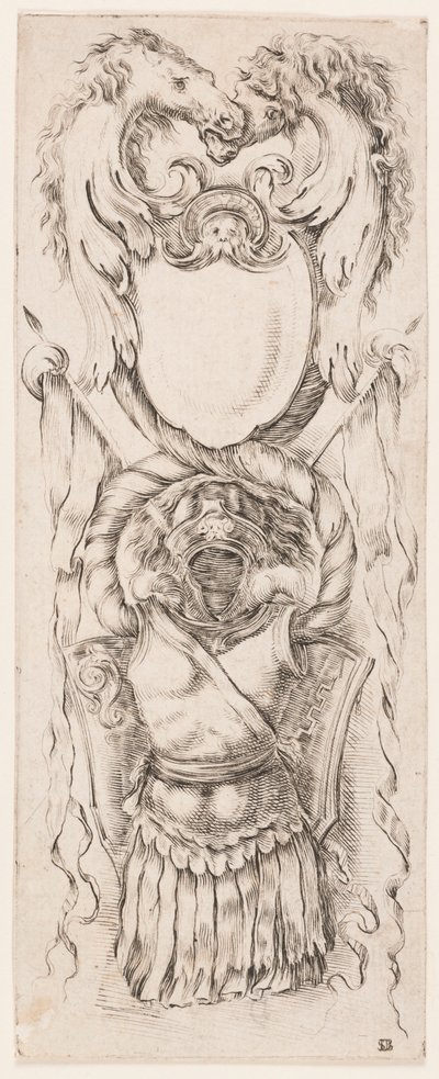 Ornamenty lub groteski (Grotesque Ornament) autorstwa Stefano della Bella