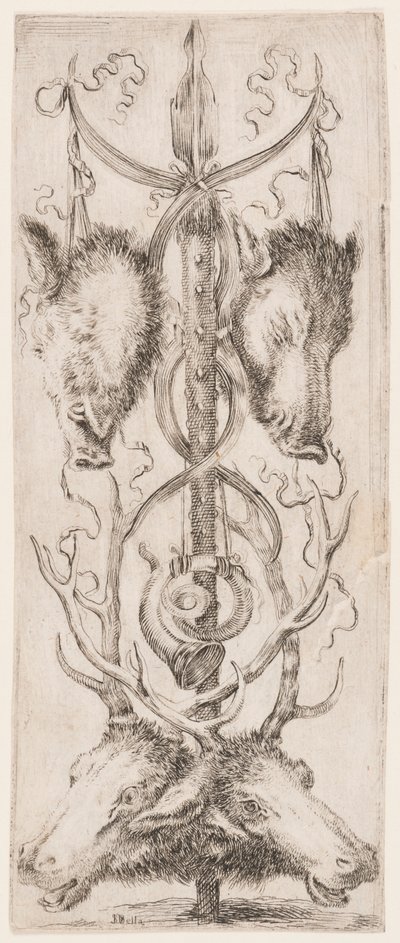 Ornamenty lub groteski (Grotesque Ornament) autorstwa Stefano della Bella
