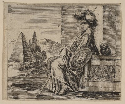 Pallas, z Game of Mythology Game of Mythology, 1644. autorstwa Stefano della Bella