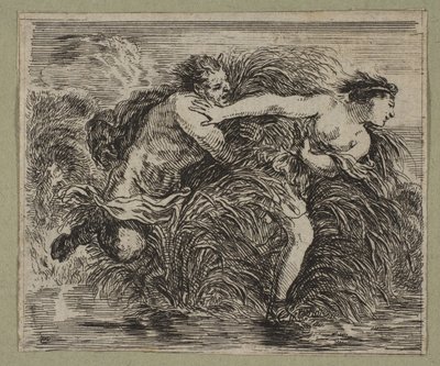 Pan i Syrinx, 1644 autorstwa Stefano della Bella