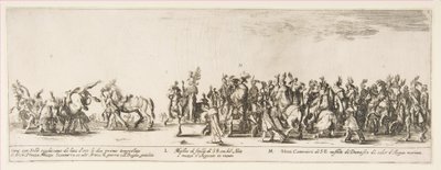 Część Wjazdu Poselstwa Polskiego L i M, 1633. autorstwa Stefano della Bella
