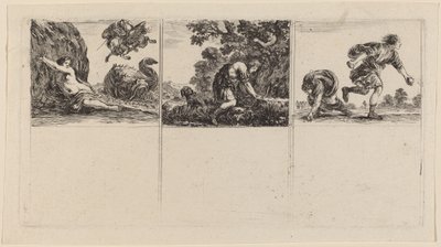 Perseusz i Andromeda, Cephalus i Procris, Hippomen i Atalantus, 1644. autorstwa Stefano della Bella