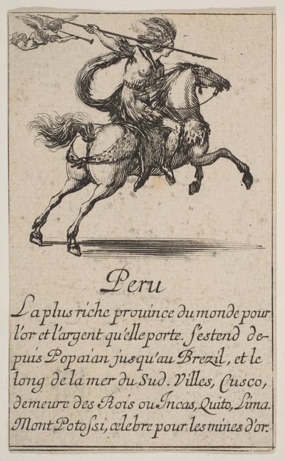 Peru, z „Gry w geografii”, Gra w geografię, 1644. autorstwa Stefano della Bella