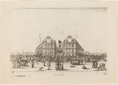 Place Dauphine autorstwa Stefano della Bella