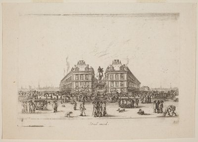 Place Dauphine autorstwa Stefano della Bella