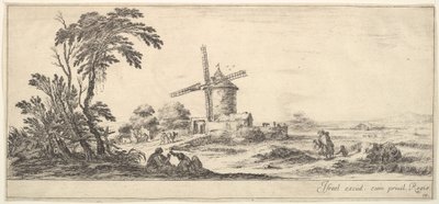 Ilustracja 10: rodzina na pierwszym planie, różne postacie i konie w środku, a..., ca. 1641. autorstwa Stefano della Bella